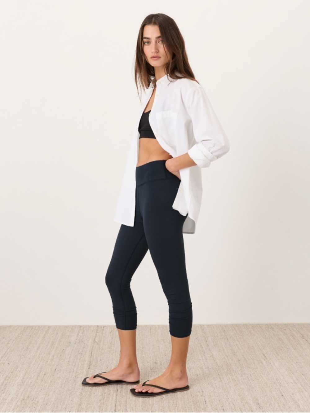 Pact Organic Midnight Blue On The Go To Cropped Legging Women